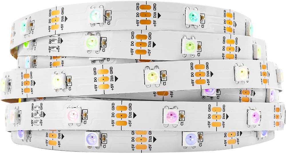 BTF-Lighting Smart LED Strip - WS2812B | IP30 | 30Pixels/m | White PCB