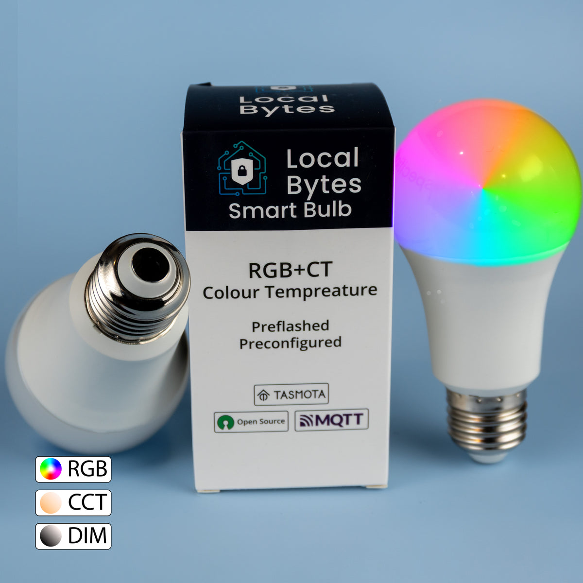 LocalBytes 9W RGB smart bulb E27 Edison screw fitting